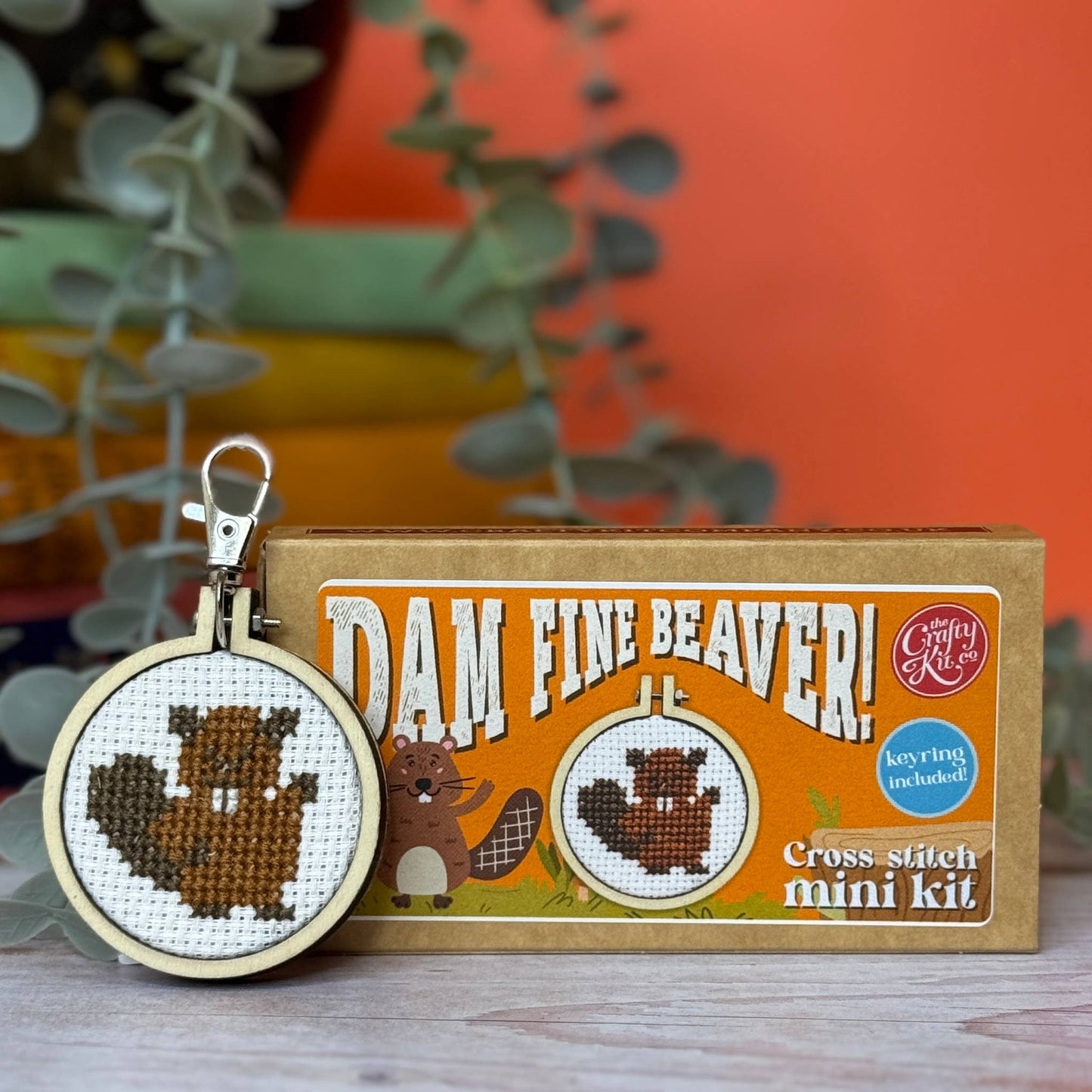 Dam Fine Beaver! Mini Matchbox Cross Stitch Kit