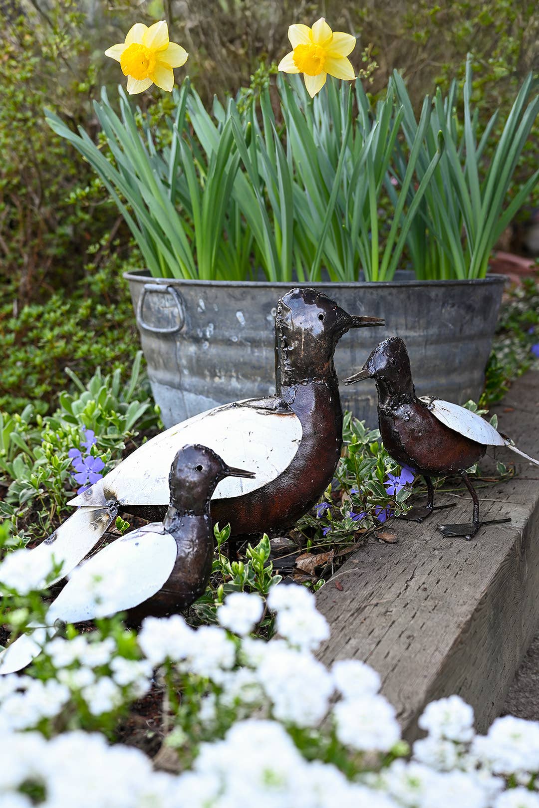 Baby Duck Recycled Metal Sculpture