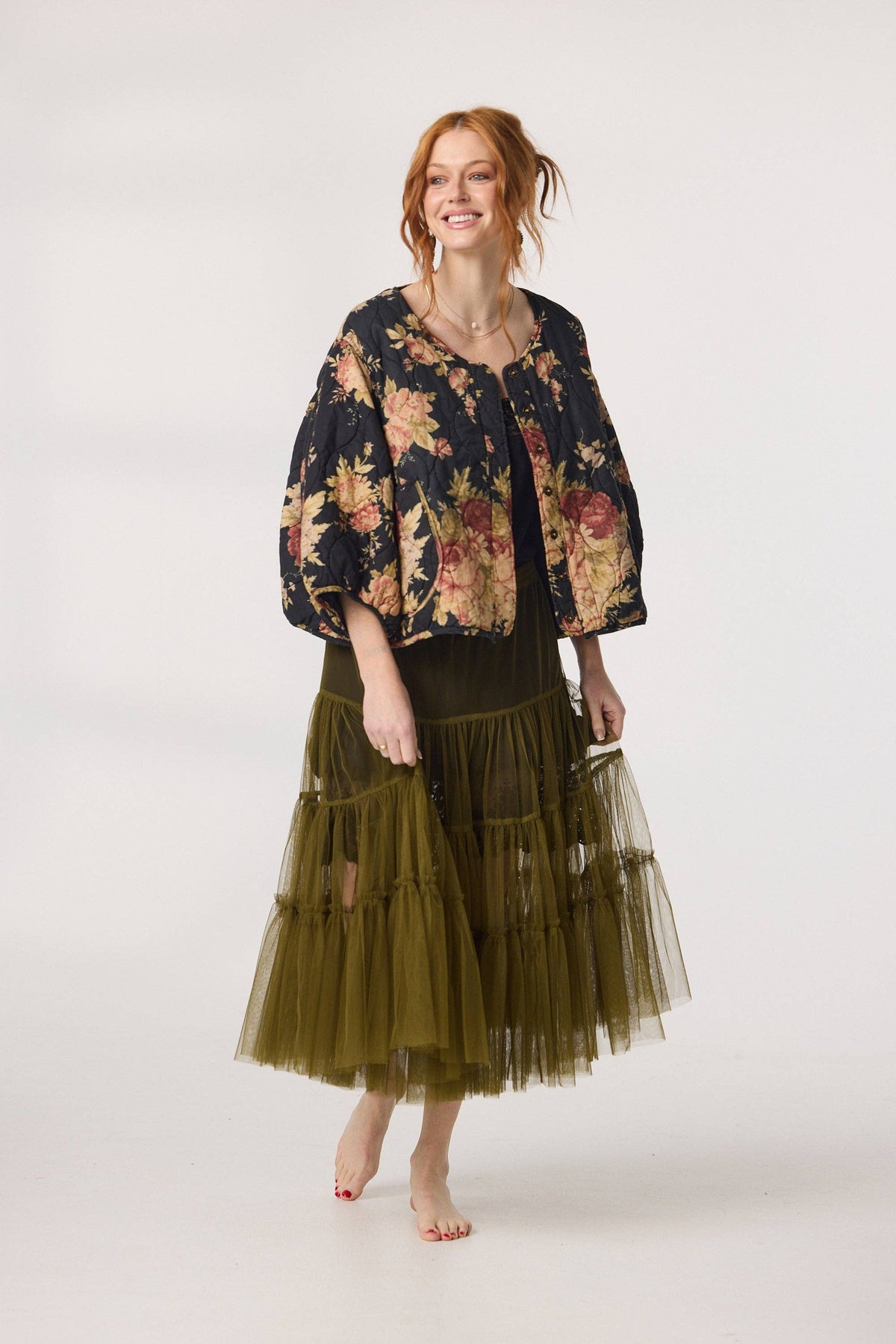Ariette Tulle Tutu skirt. Moss