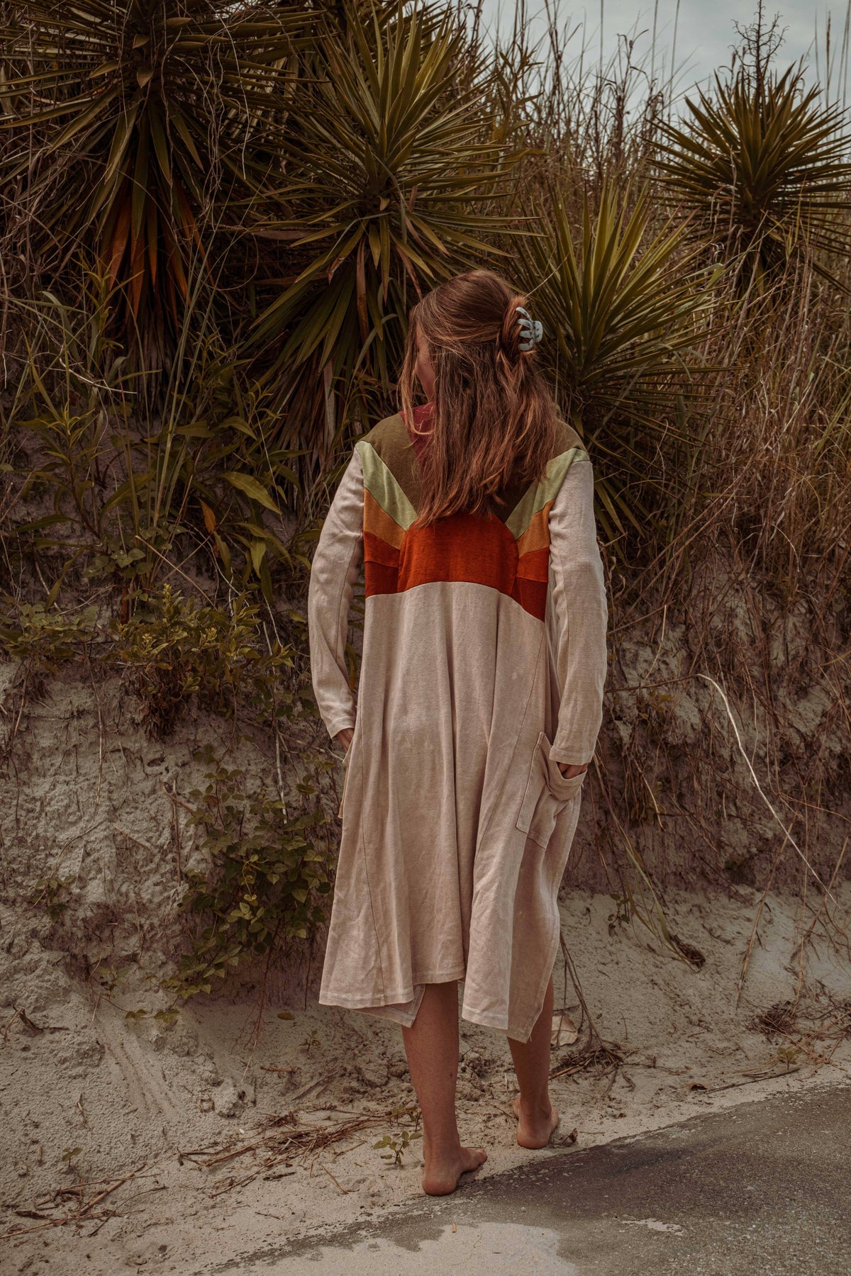Sun Ray Cardigan, Cotton Earthy Hippie Boho Style Duster