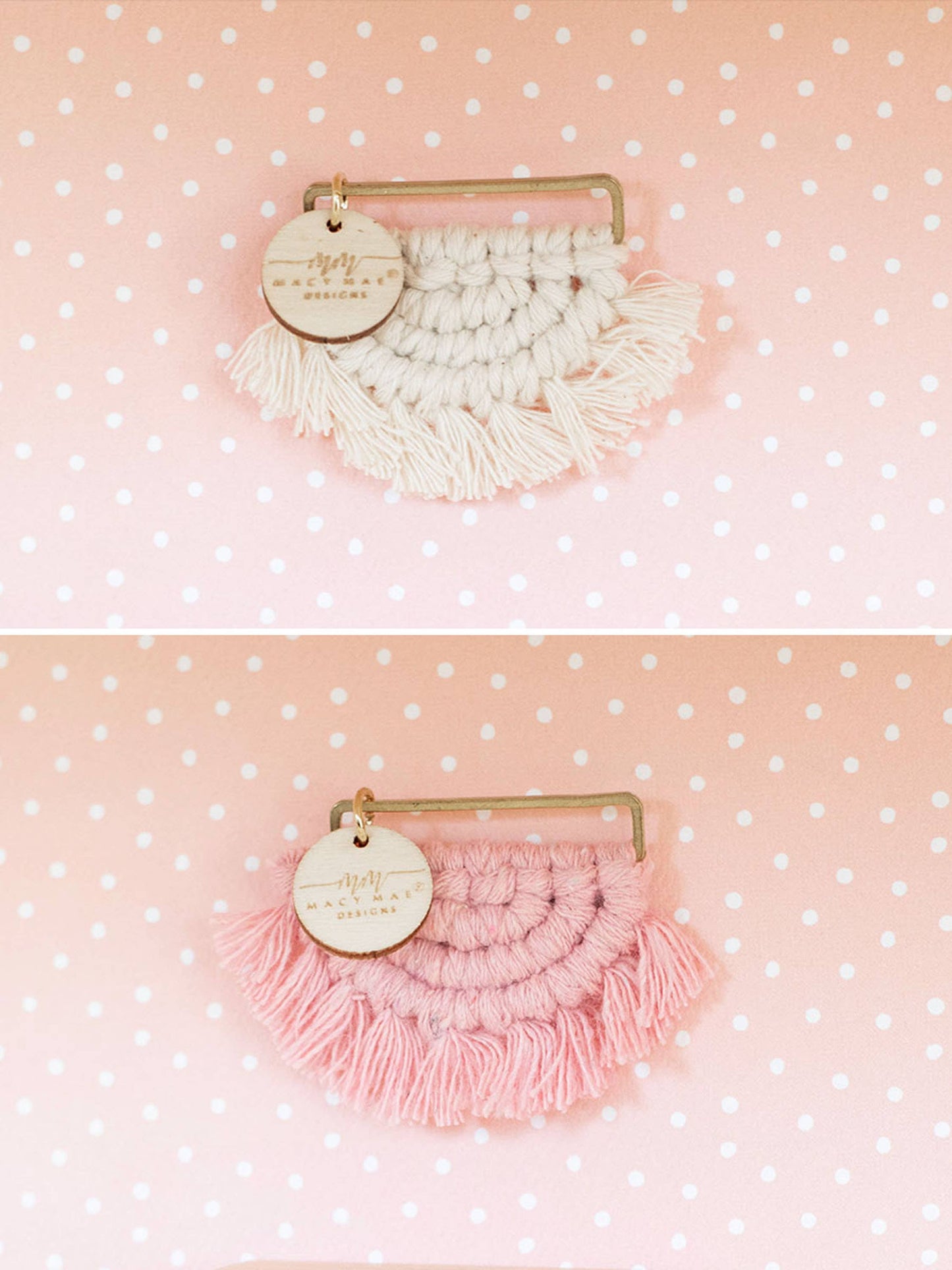 Dollhouse Macrame Half Moon Wall Hanging | Two Colors