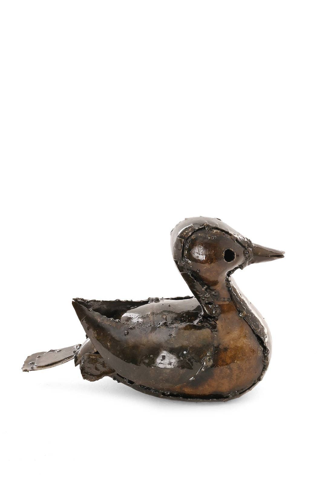 Recycled Metal Resting Baby Gosling