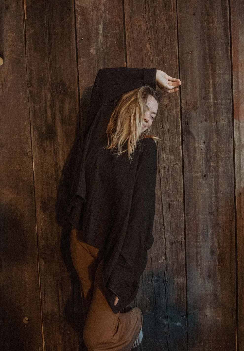 Organic Boho Unisex Pullover Flowy Shirt, Bamboo Long Sleeve