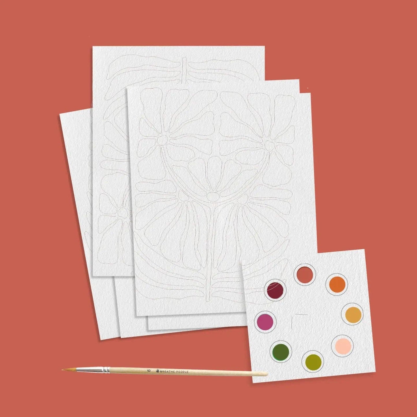 All-in-One Watercolor Art Prints + Postcards: Folk Art (Copy)