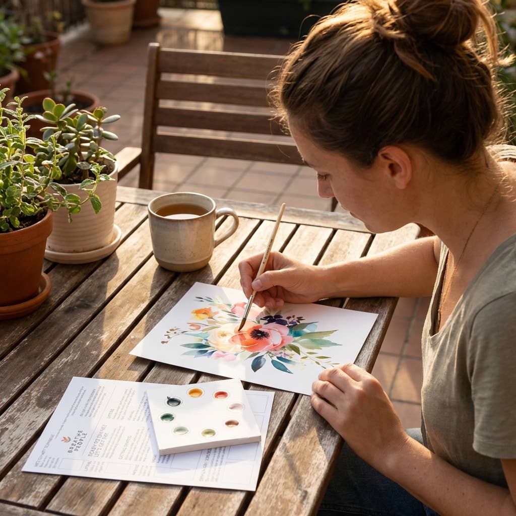 All-In-One Beginner Watercolor Paint Set - Brilliant Bouquet