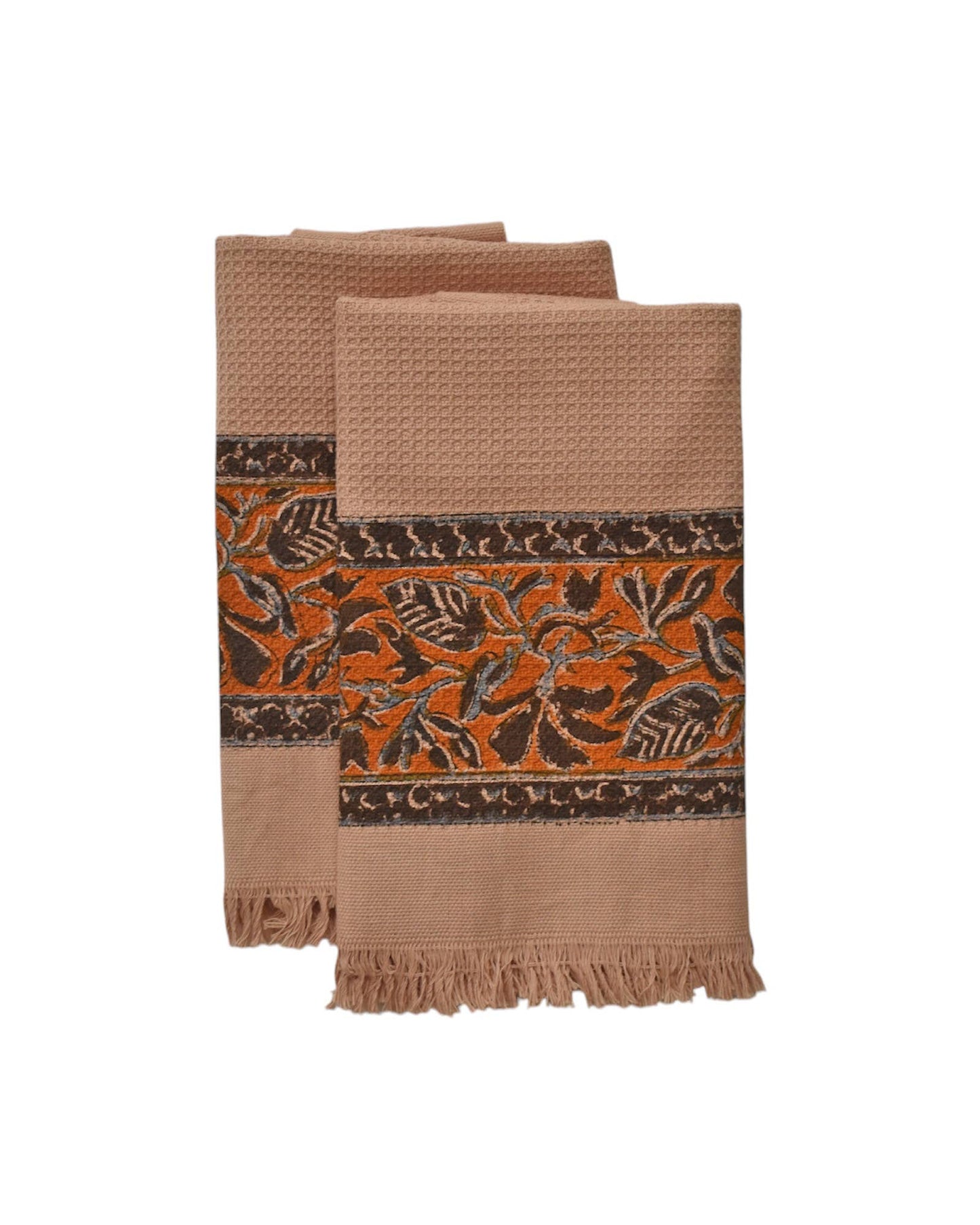 Cocoa Khadi Hand Towels (set of 2)