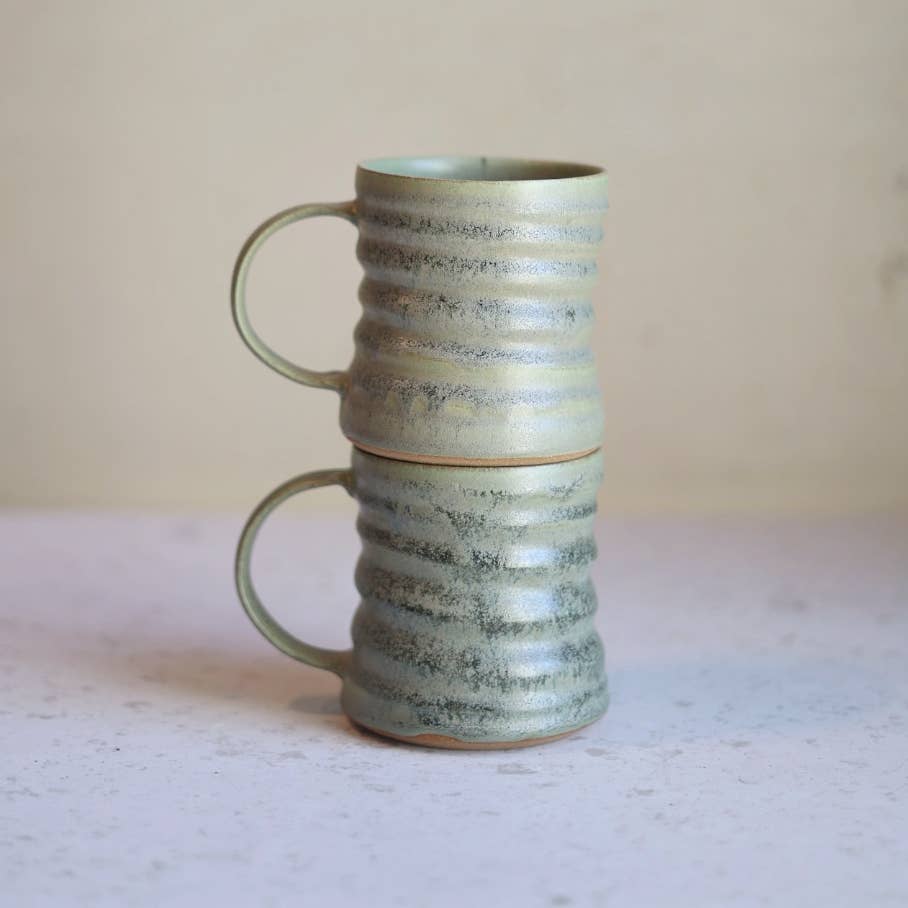 Diner Inspired Mug in Sage Green
