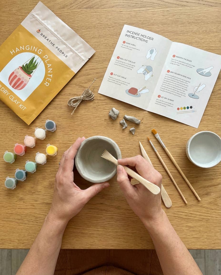 DIY Air Dry Clay Kit- Make Your Own Hanging Plant Pot