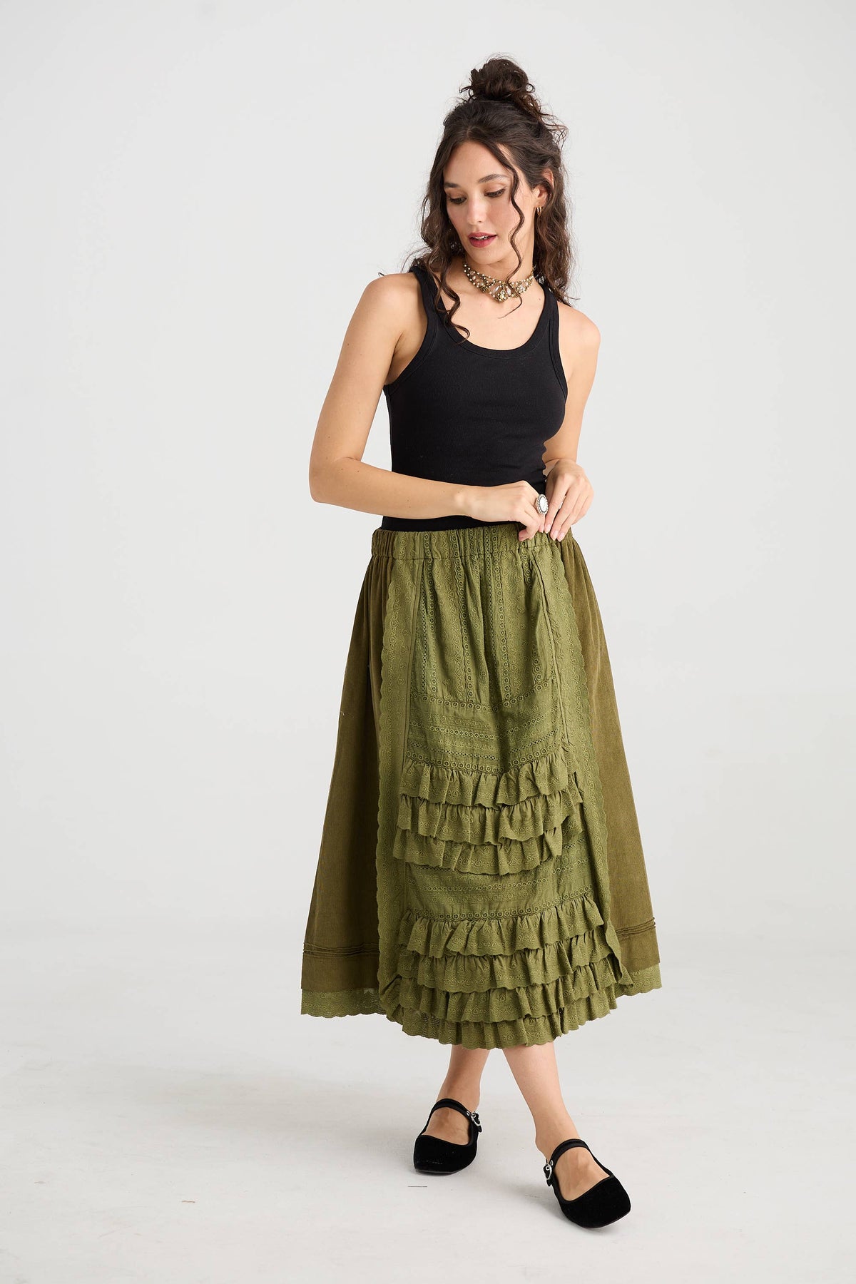 WOMEN'S - Fable Skirt in Moss Green