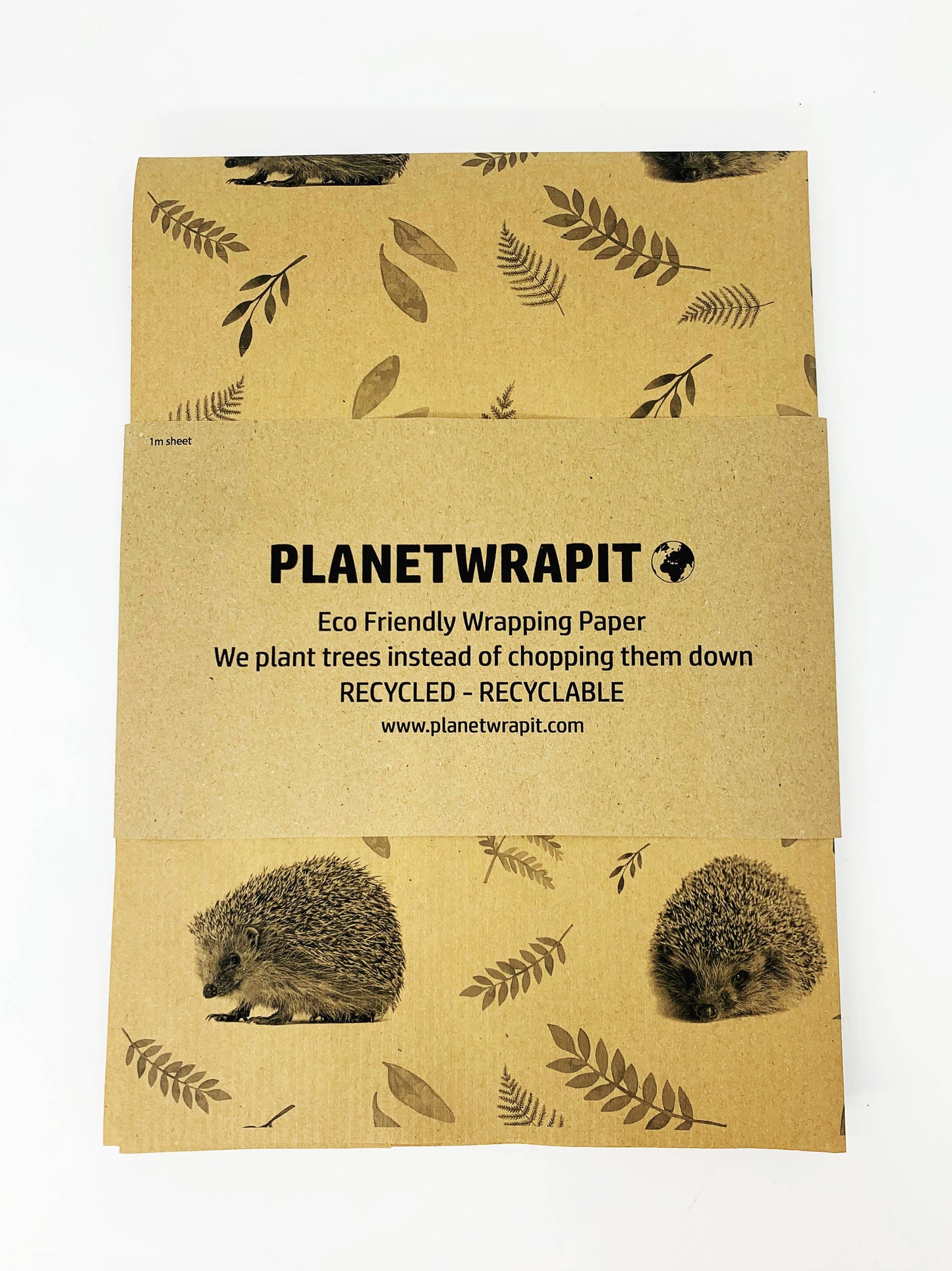 Hedgehogs Recycled Eco Kraft Wrapping Paper