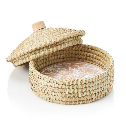 Macha Lidded Handmade Breadwarmer