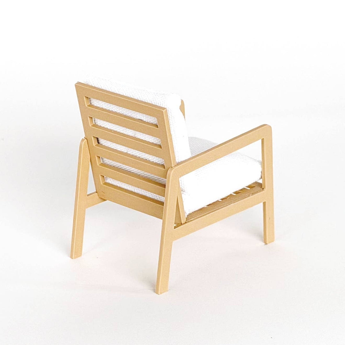 Modern Miniature Armchair – 1:12 Scale Dollhouse Furniture