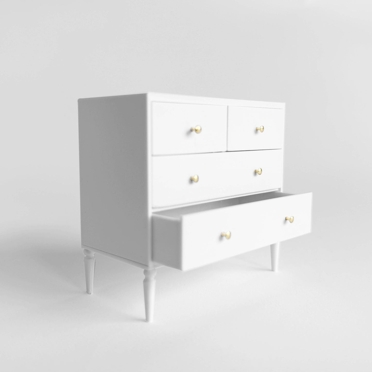 1:12 Scale Dollhouse Dresser, 4-Drawer