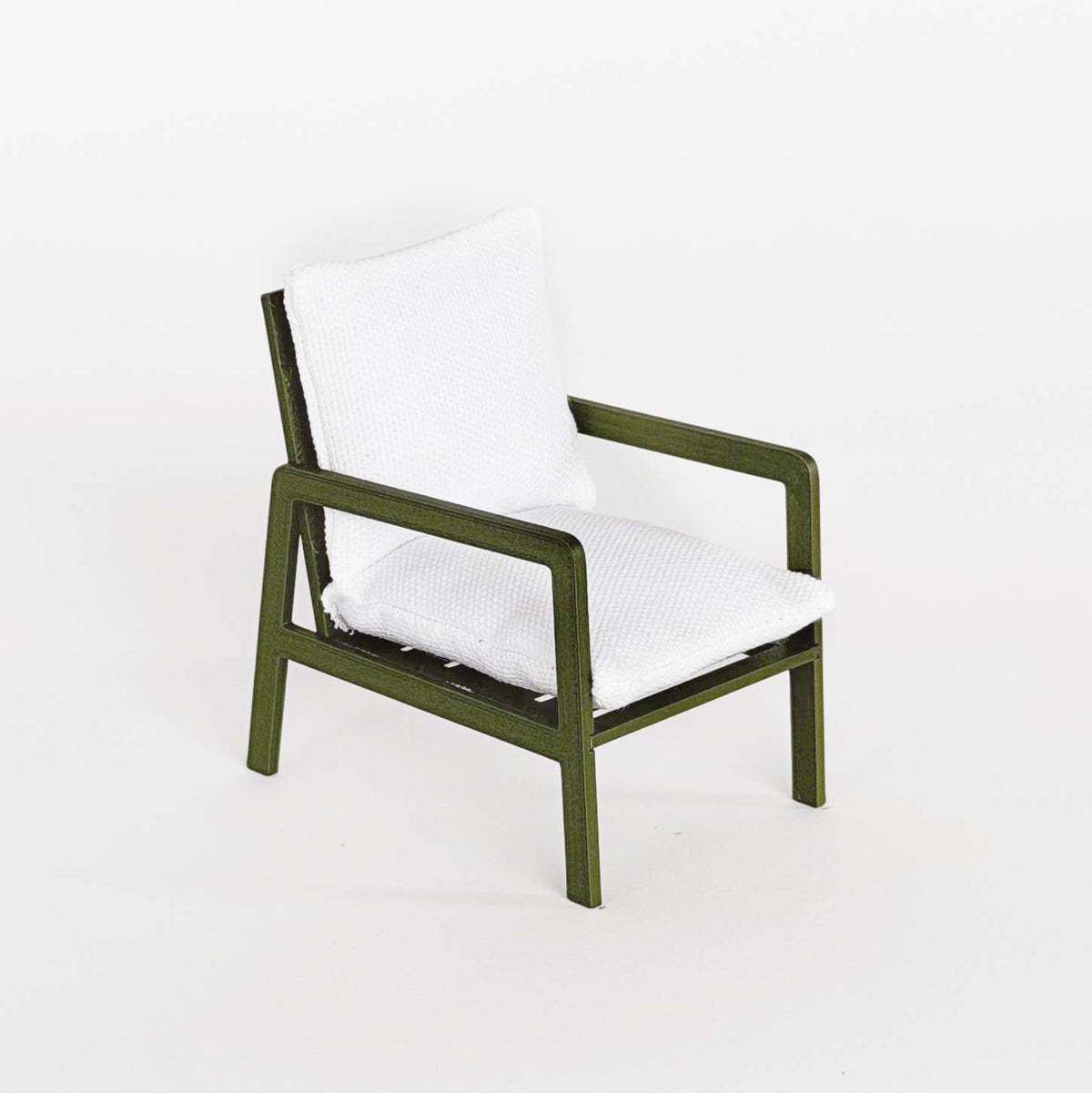 Modern Miniature Armchair – 1:12 Scale Dollhouse Furniture