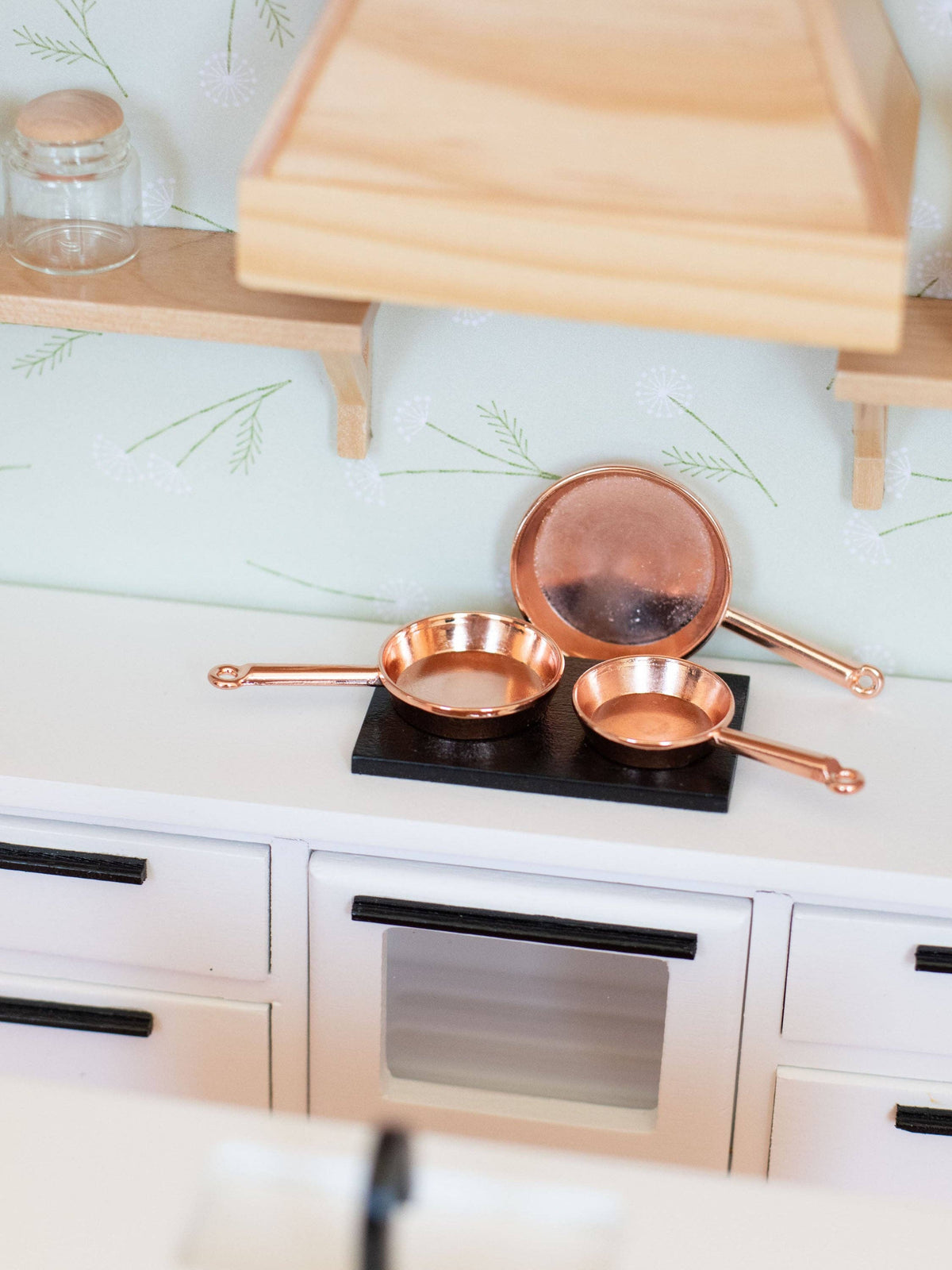 Dollhouse Metallic Kitchen Pan Set | Various Colors
