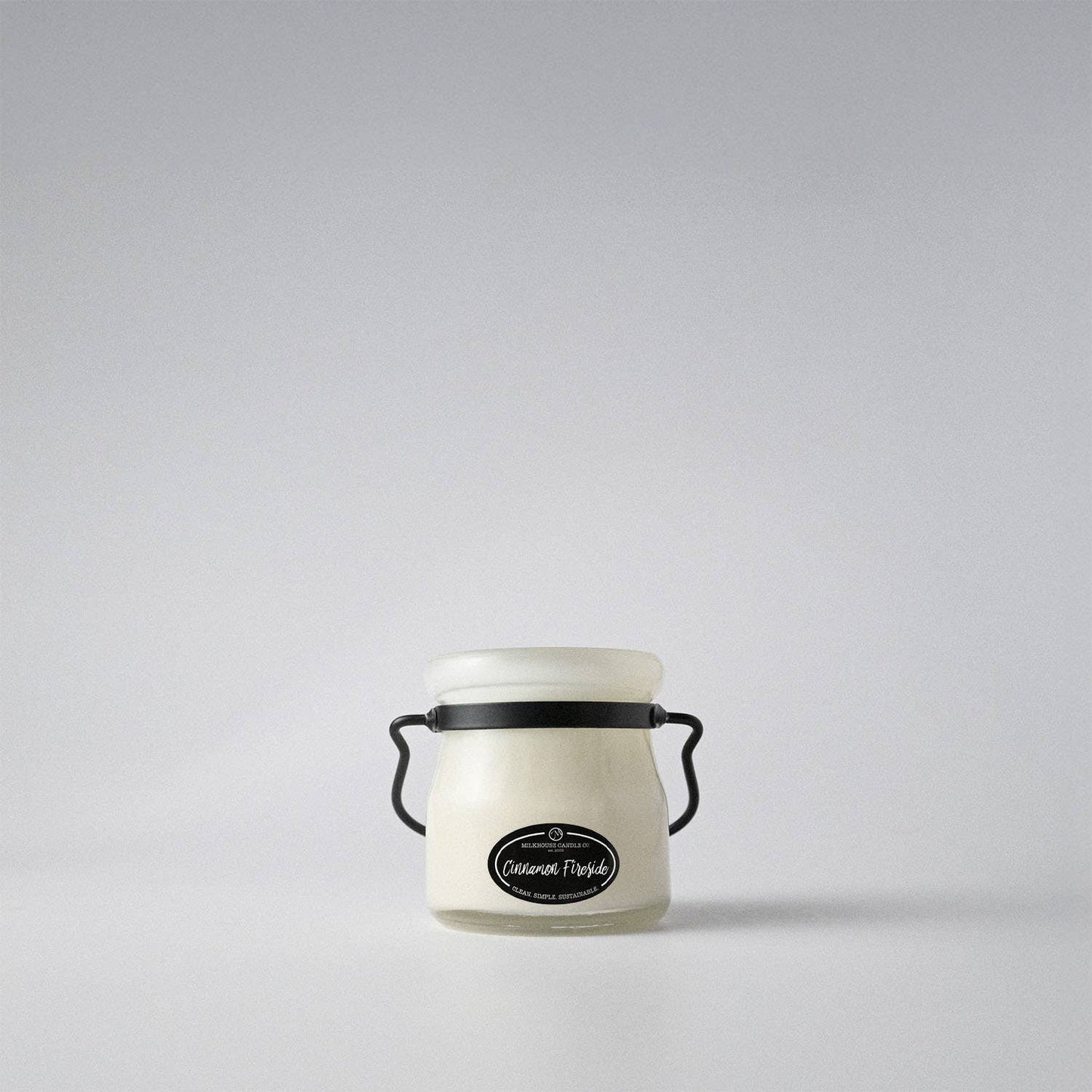 5 oz Cream Jar Candle: Cinnamon Fireside