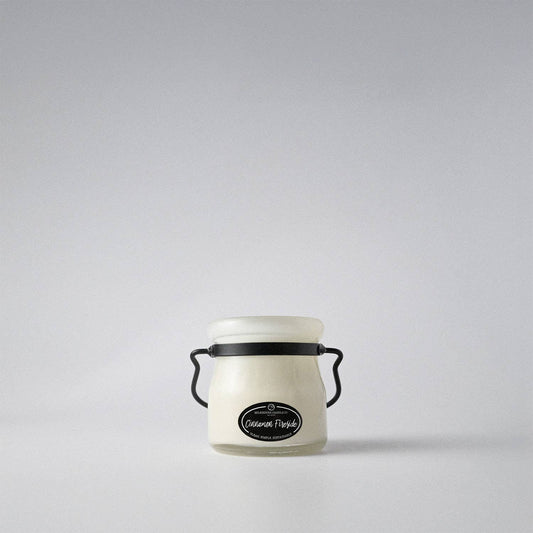 5 oz Cream Jar Candle: Cinnamon Fireside