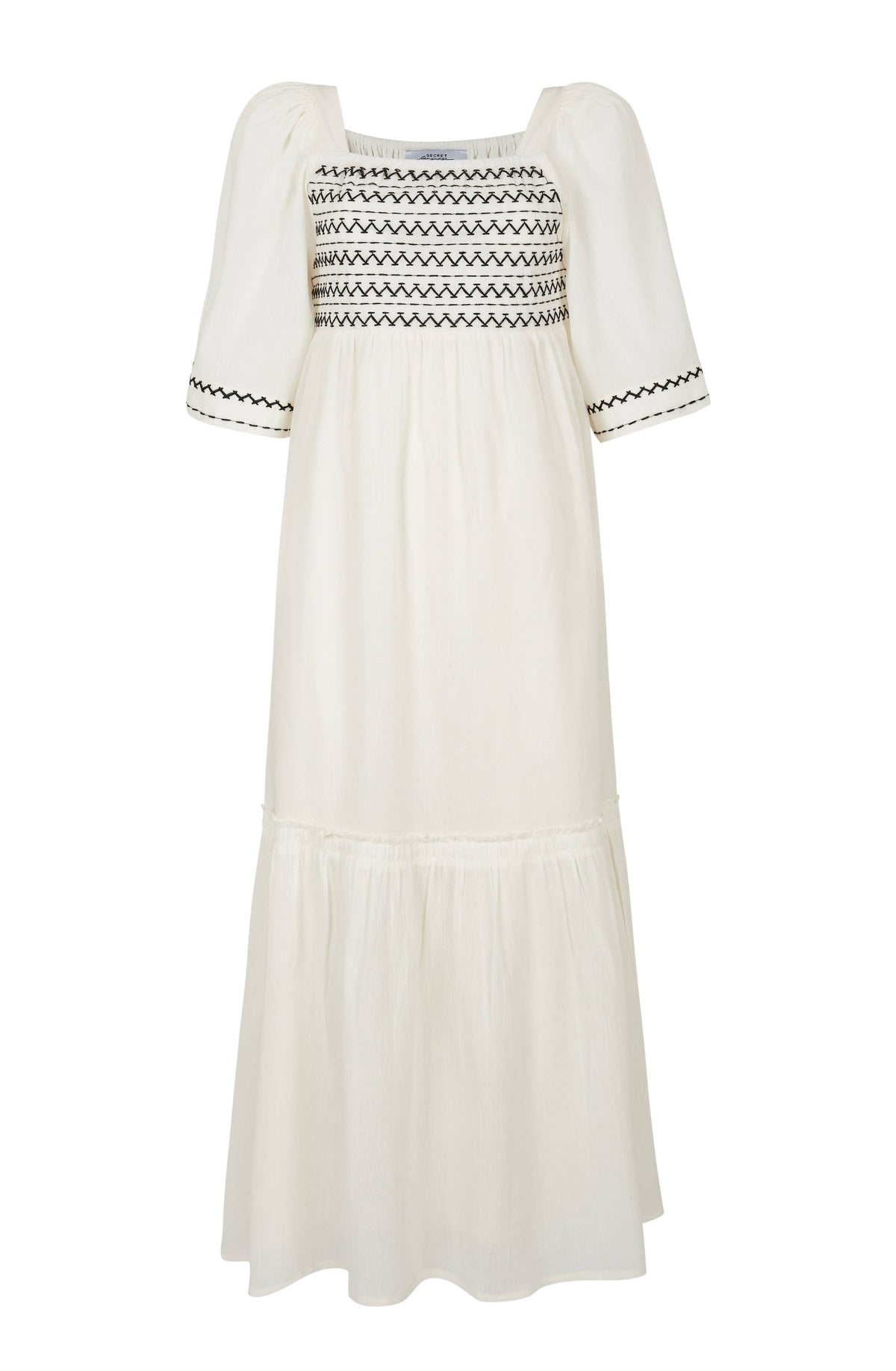 Cassie Maxi Dress / Cotton Embroidered Dress, Cream Dress