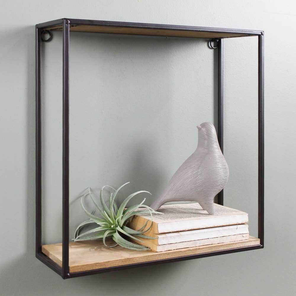 Milo Shelf, Wood & Metal - Sq, Lrg