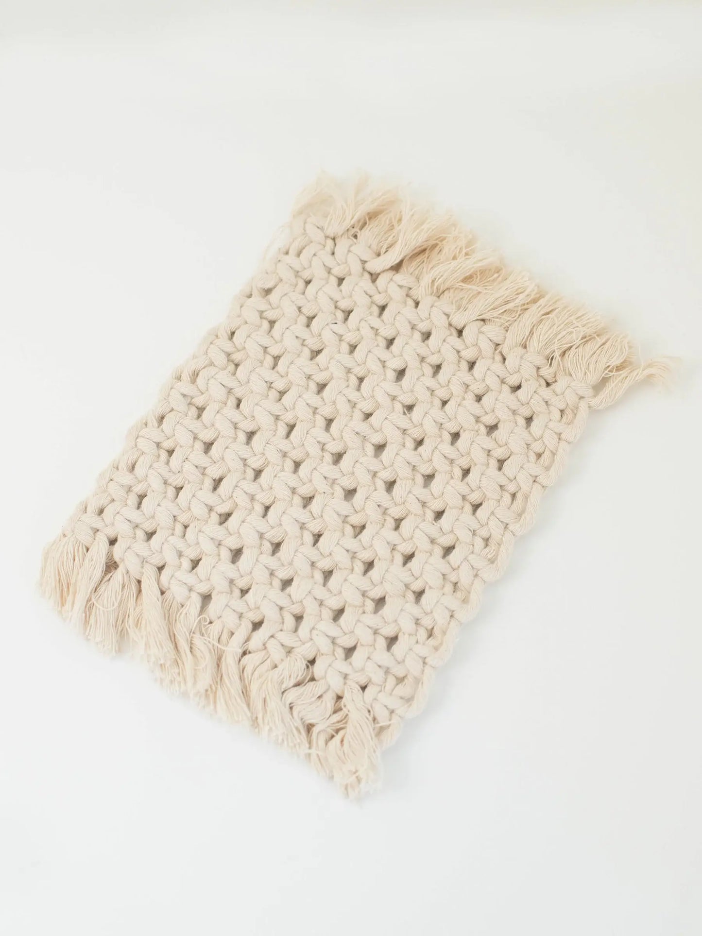 Dollhouse Macrame Rectangle Rug | Ivory or Natural