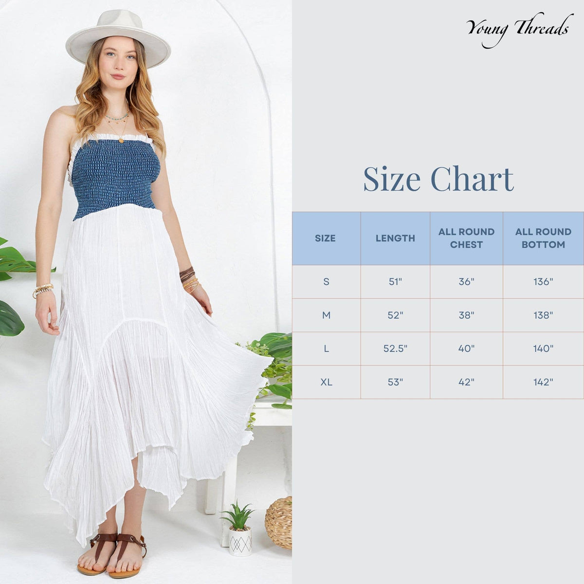 Handkerchief Hem Mid-Length Dress with Patches