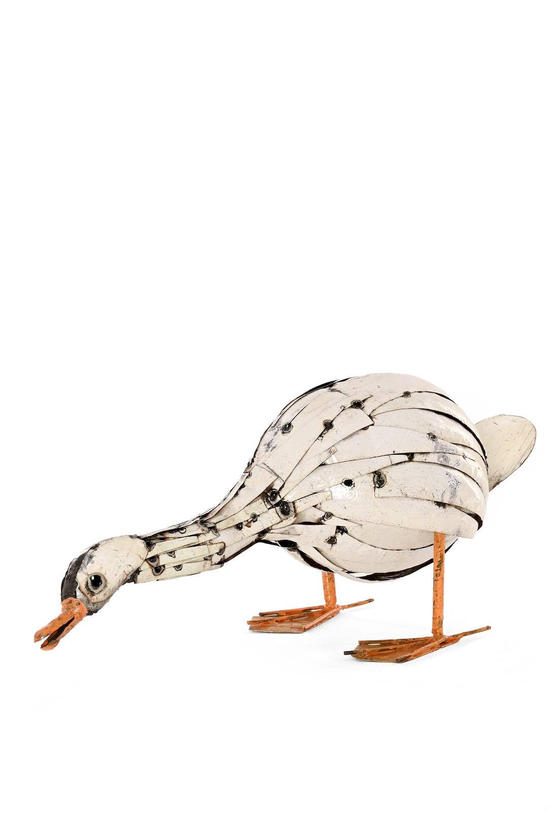 Curious Goose Recycled Metal Sculpture