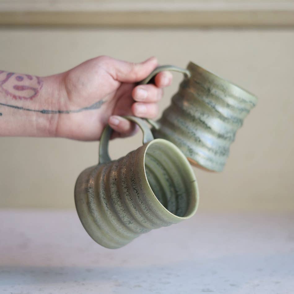 Diner Inspired Mug in Sage Green