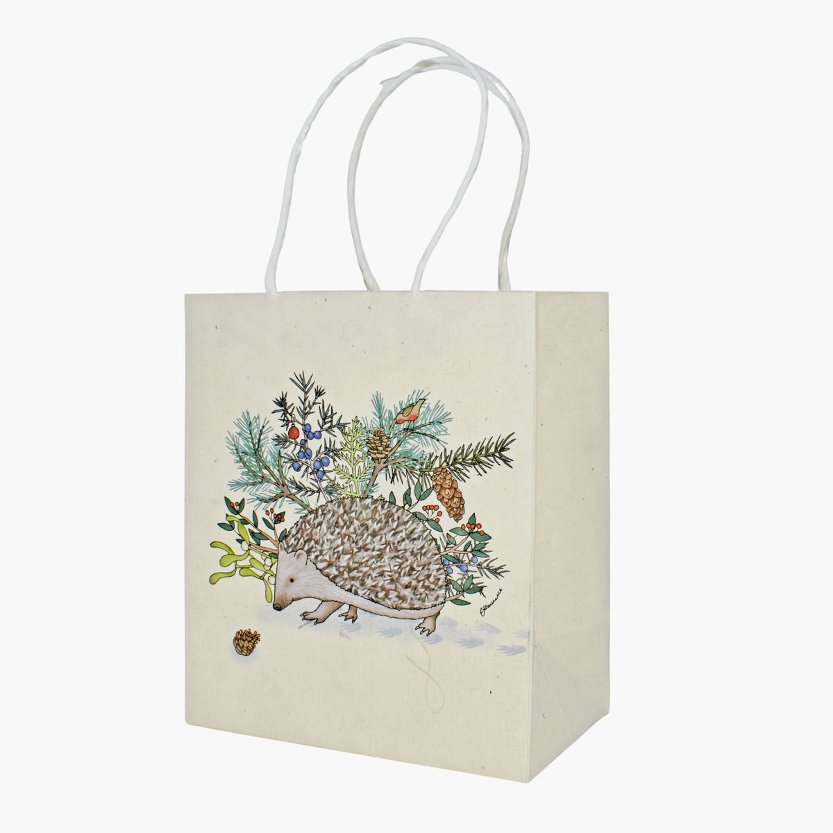 Emma Lawrence Hedgehog Christmas Recycled Paper Gift Bags