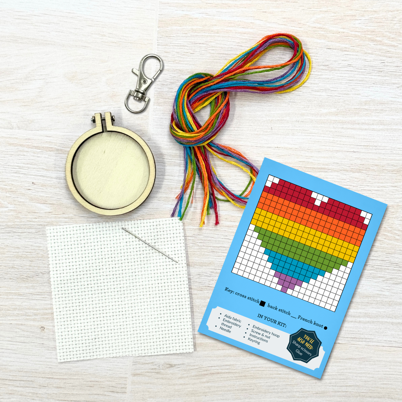 No Labels, Just Love Mini Matchbox Cross Stitch Kit