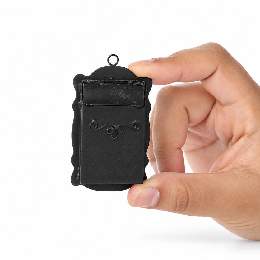 2-1/2" Miniature Black Wall Mount Metal Mailbox