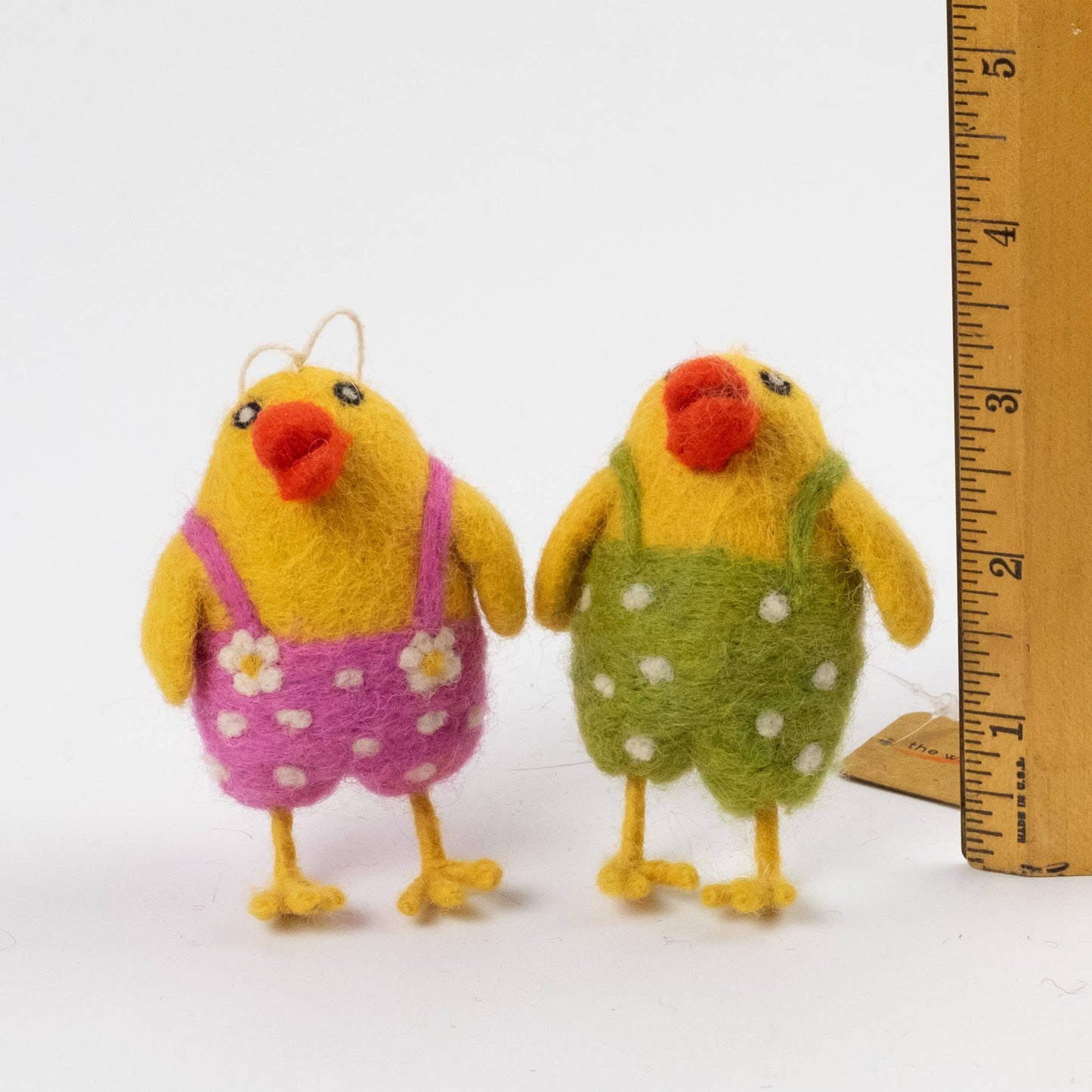 Ornament - Easter Decor - Chicks in Overalls