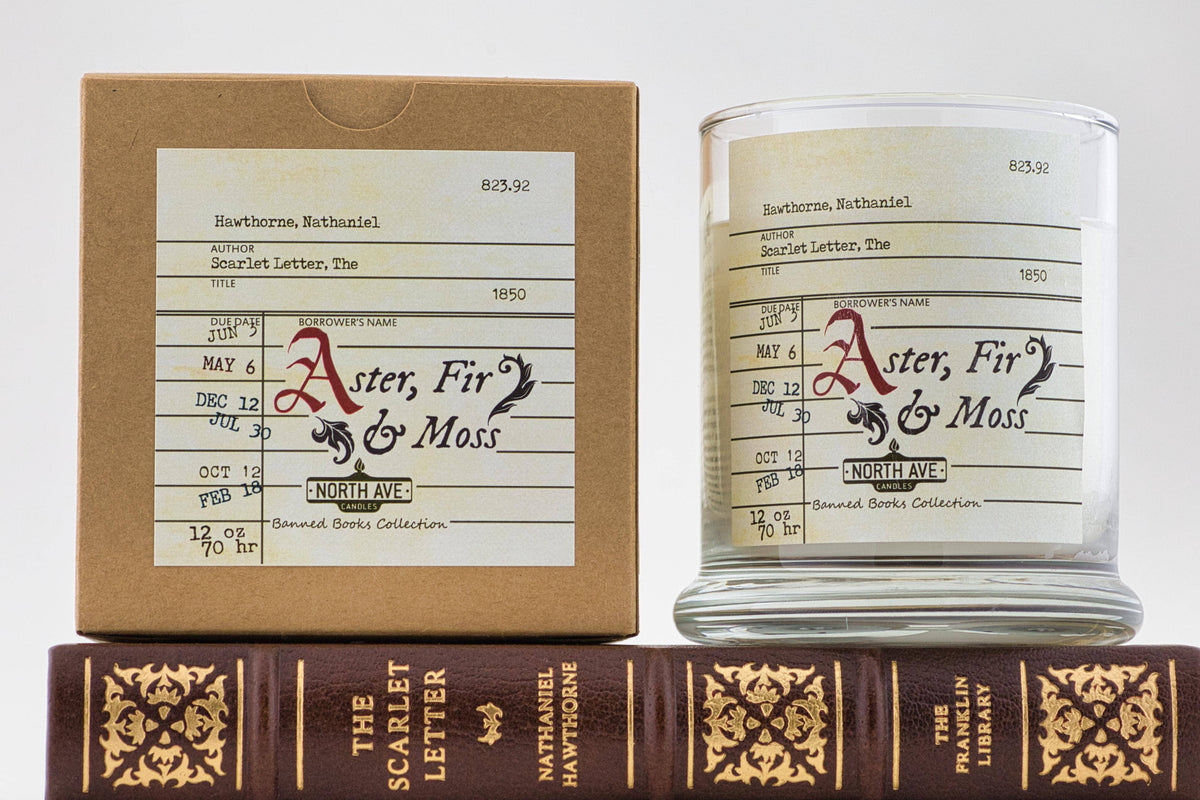 Banned Book Candle / Scarlet Letter / Book Lover Gift