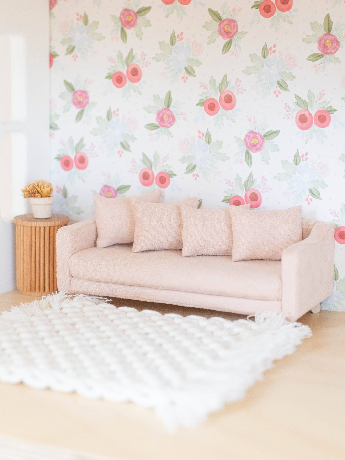 Dollhouse Adelaide Scoop Arm Sofa | Barely Blush