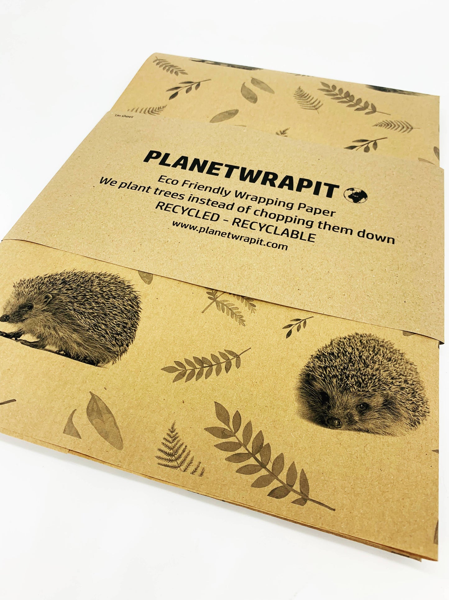 Hedgehogs Recycled Eco Kraft Wrapping Paper