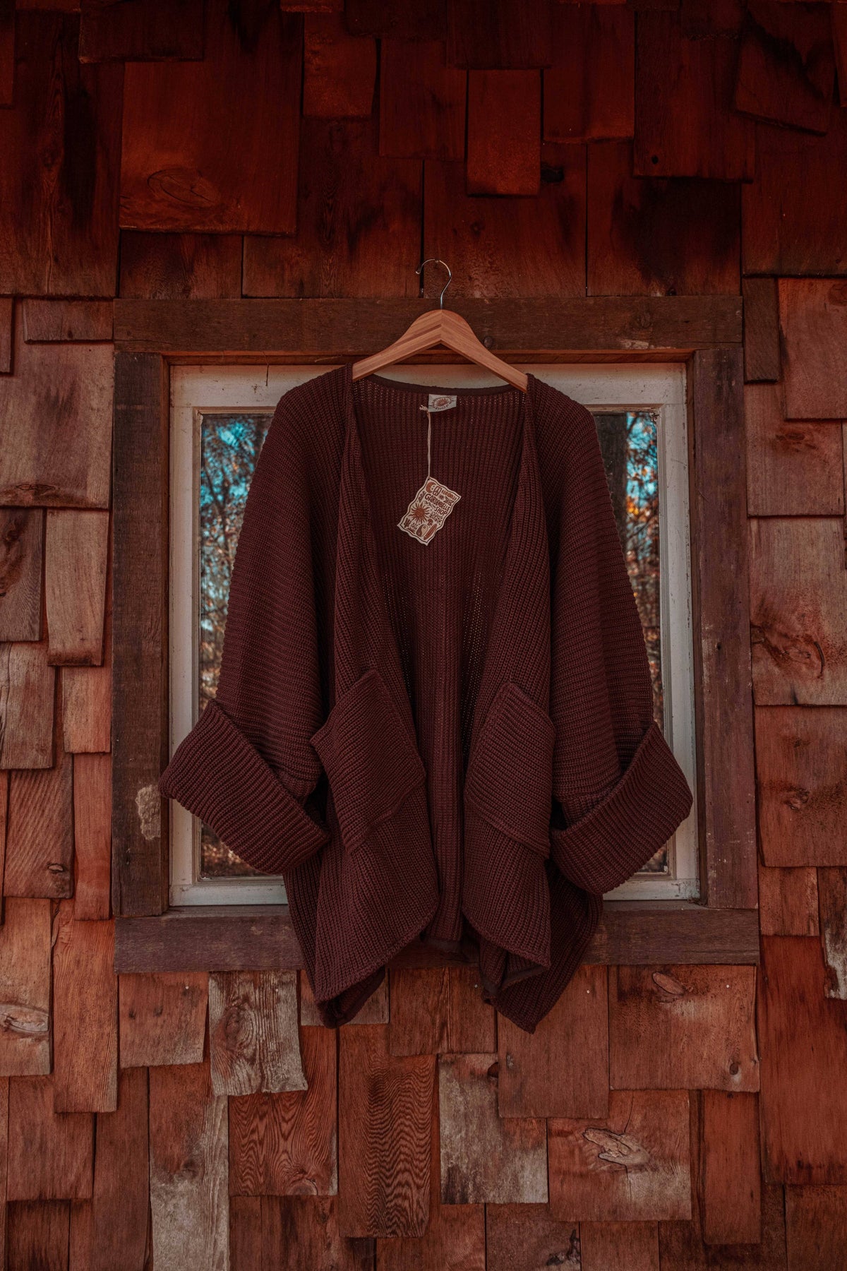 100% Organic Cotton Bohemian Oversized Sweater, Chic Cardi