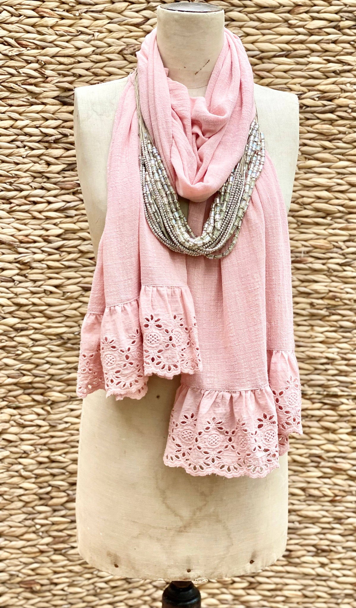 Wren Scarf. Rose Pink