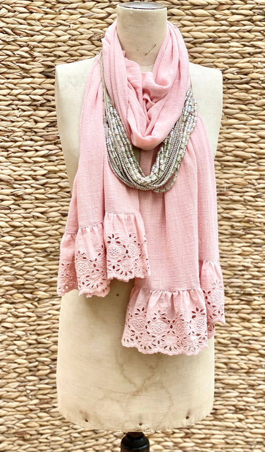 Wren Scarf. Rose Pink