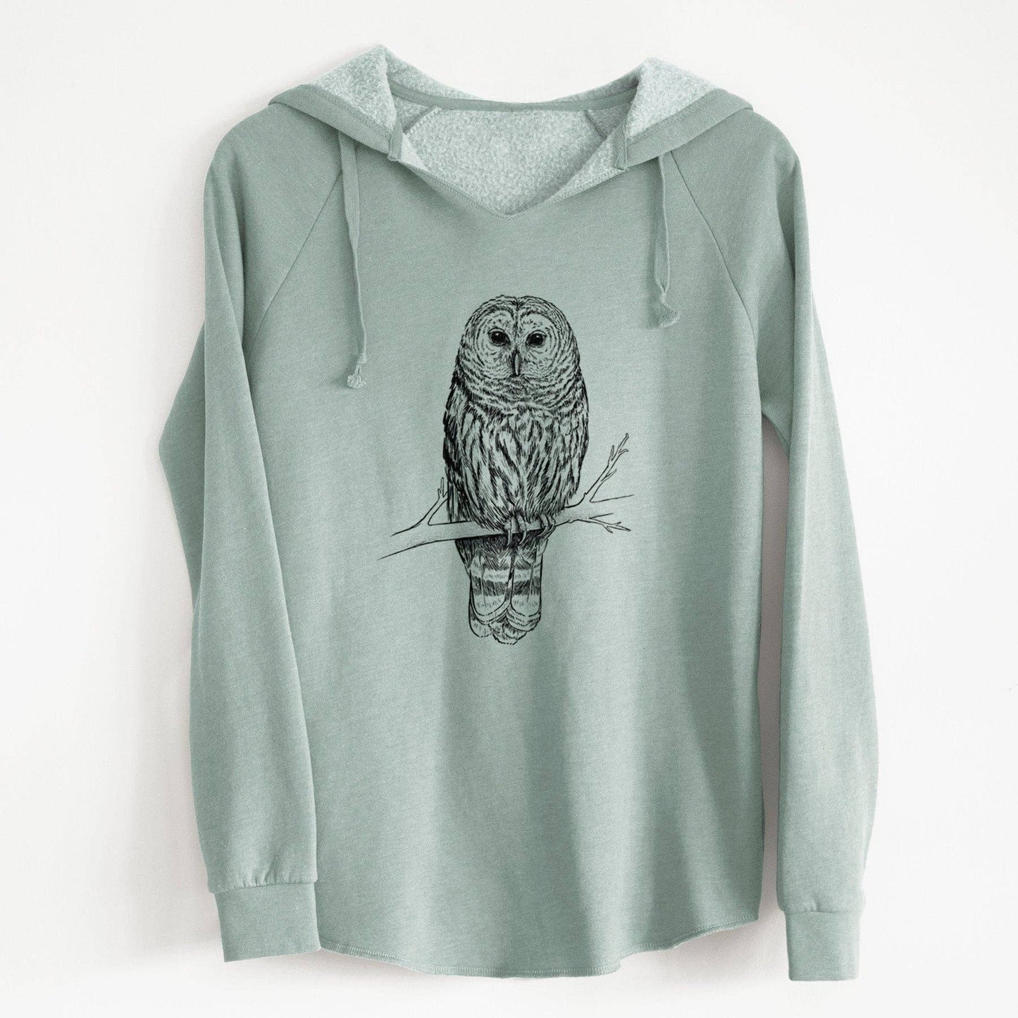 Barred Owl - Strix varia - Cali Wave Hooded Sweatshirt