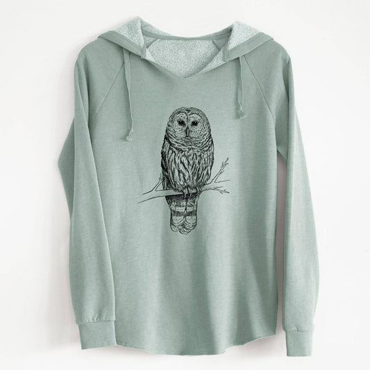 Barred Owl - Strix varia - Cali Wave Hooded Sweatshirt