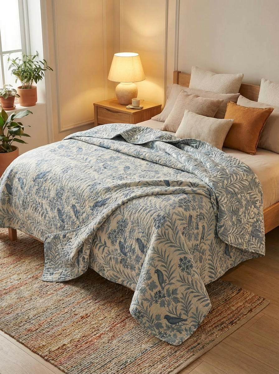Mint Bird Blanket