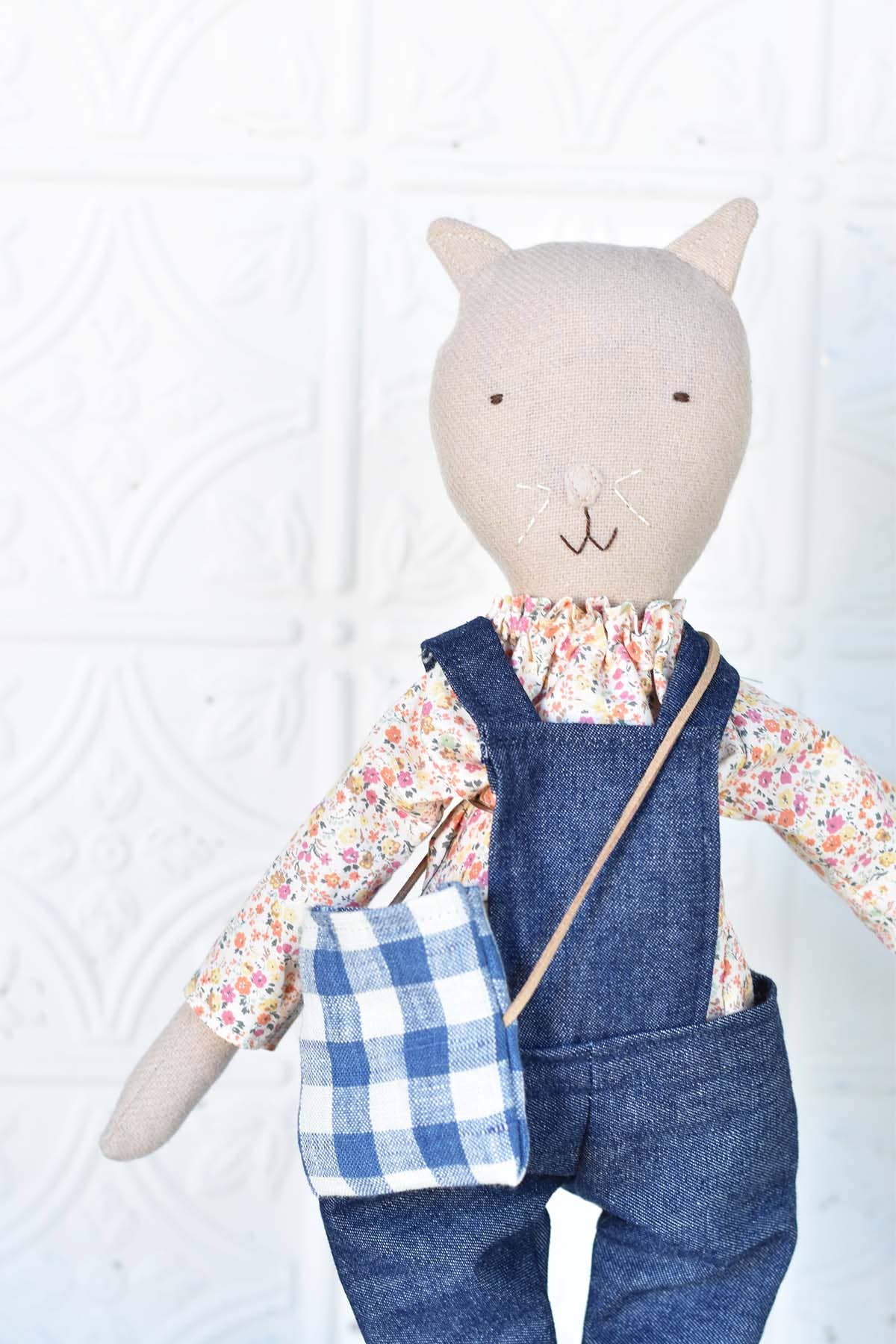 Mae the Barn Cat - Garden Floral top with Overalls