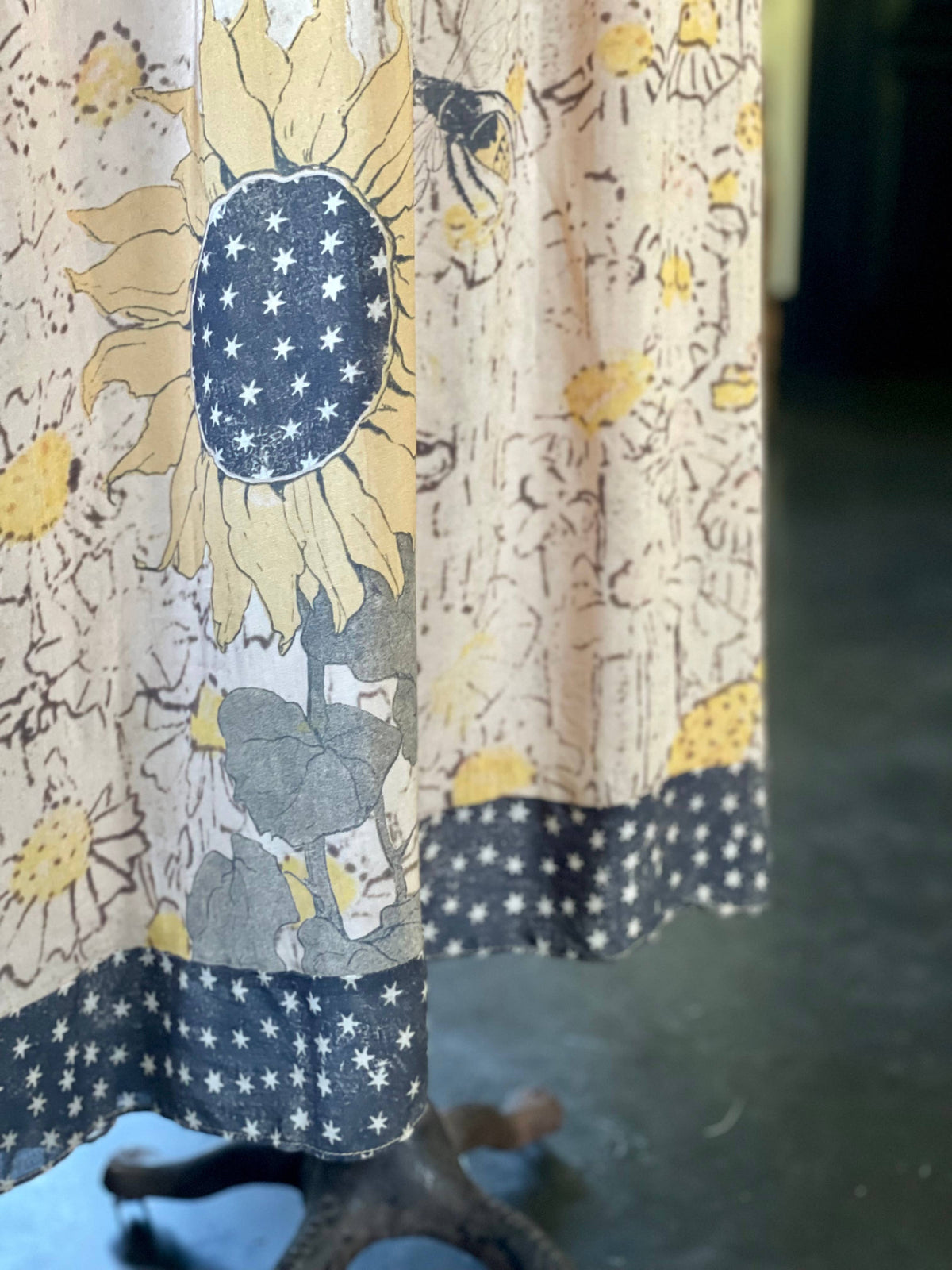 Milk & Honey Bohéme Long Maxi Slip Dress w/ Bee, Sunflower