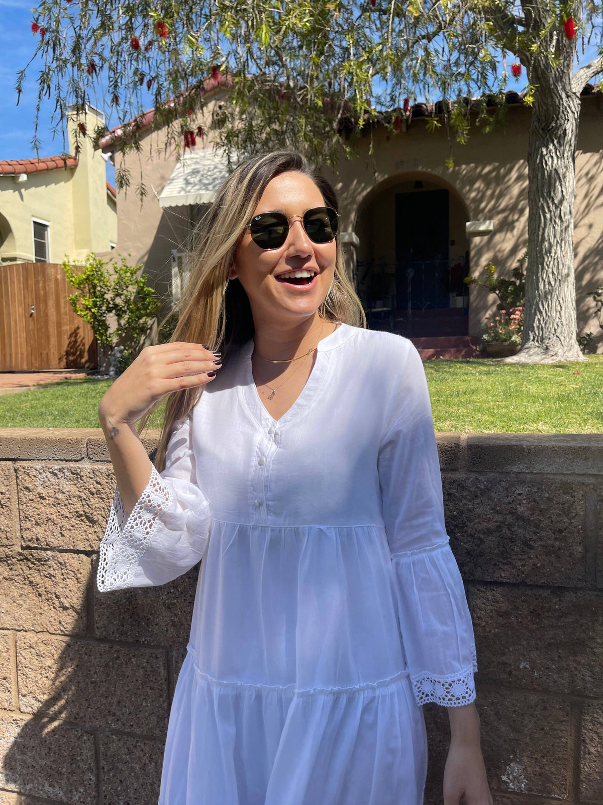 Mika Maxi Dress / Cotton Dress, Bohemian Dress, White Dress