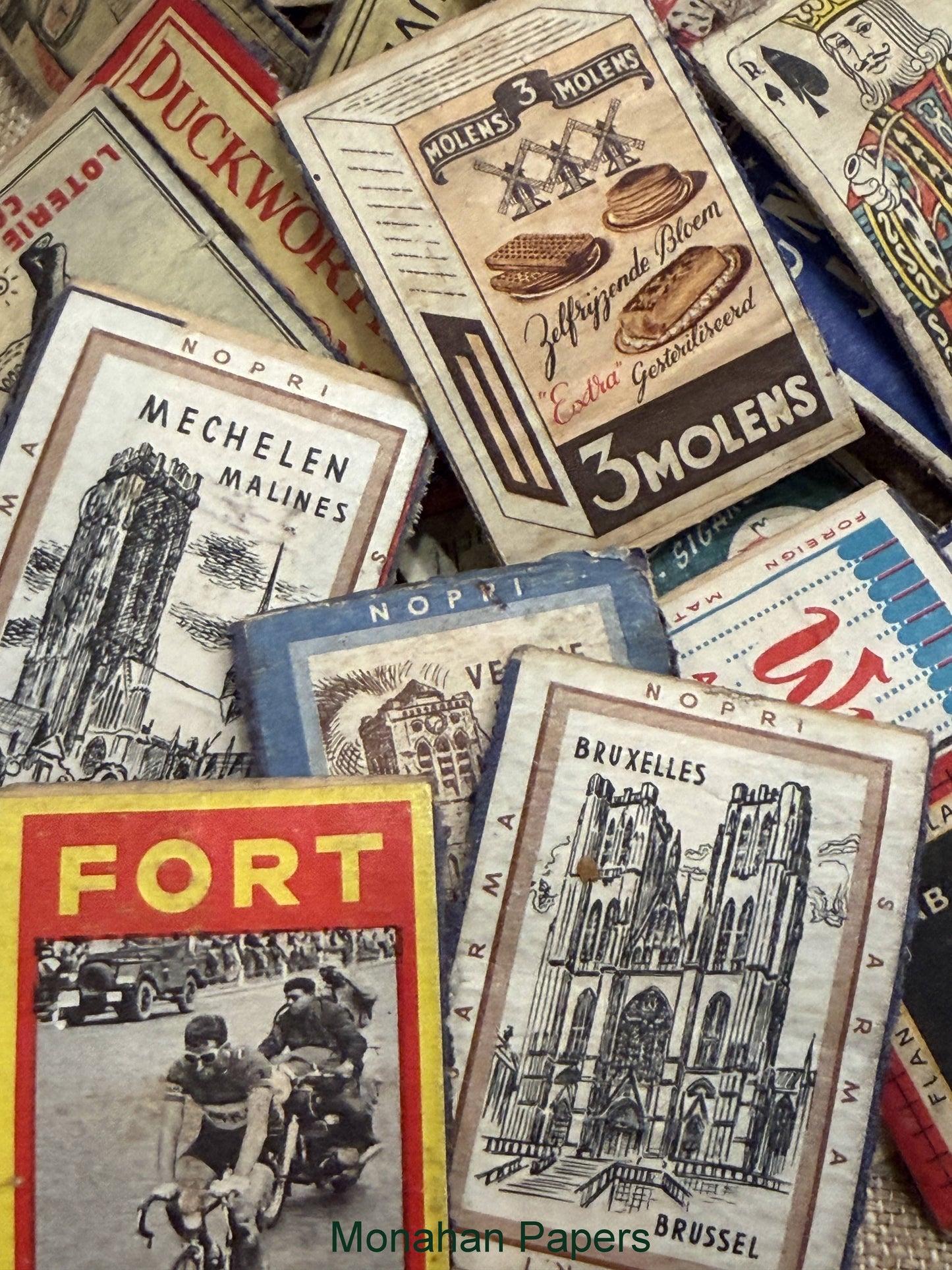 10 Antique and Vintage European Matchbox Labels