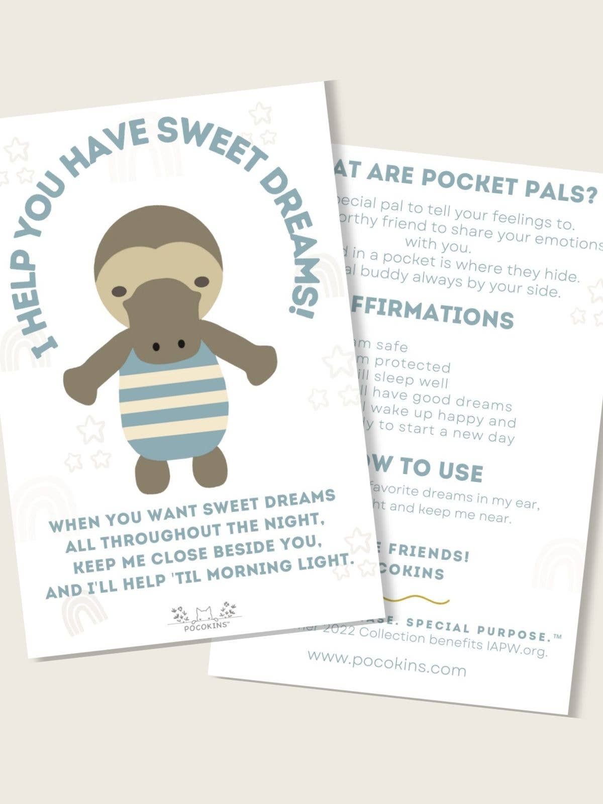 5” Pocket Pal - Dominic the Platypus (SWEET DREAMS)