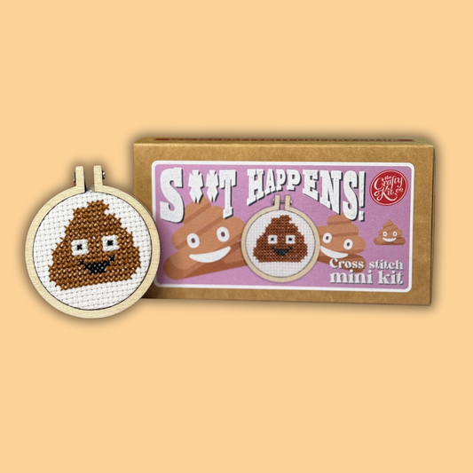 S**t Happens! Mini Matchbox Cross Stitch Kit