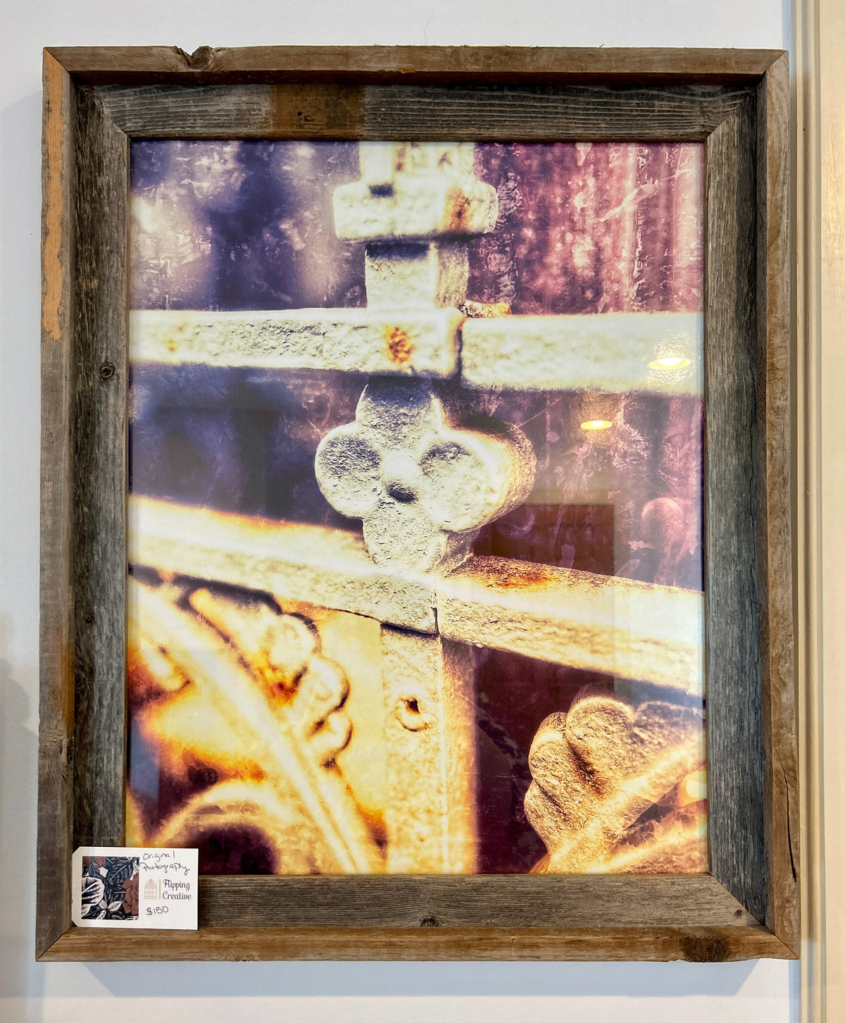Original photography with rustic wooden frame