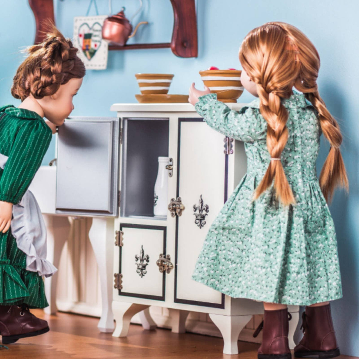 18 In Doll Furniture, Farm Kitchen Icebox Fits American Girl