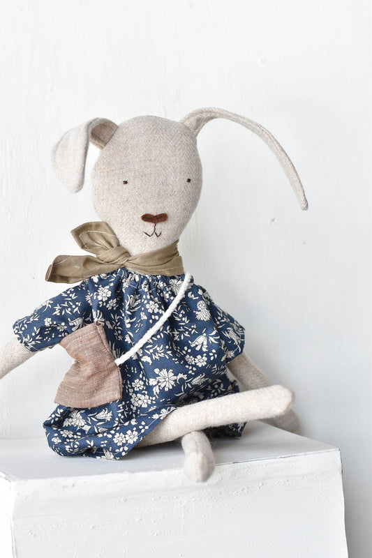 Ruthie the Rabbit - Indigo Liberty Floral 