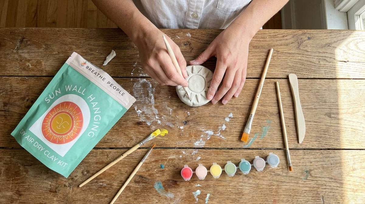 DIY Air Dry Clay Kit- Make Your Own Sun Wall Hanging